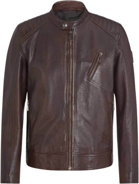 Belstaff Ebony Café Racer Leren Jas Bruin Heren