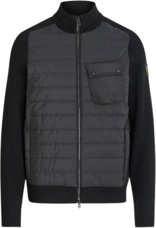 Belstaff Hybride Zip Cardigan Zwart Heren