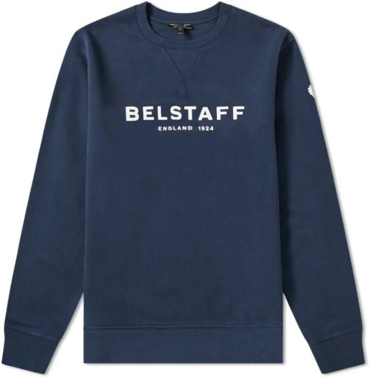Belstaff Klassieke Ronde Hals Trainingsshirt Blauw Heren