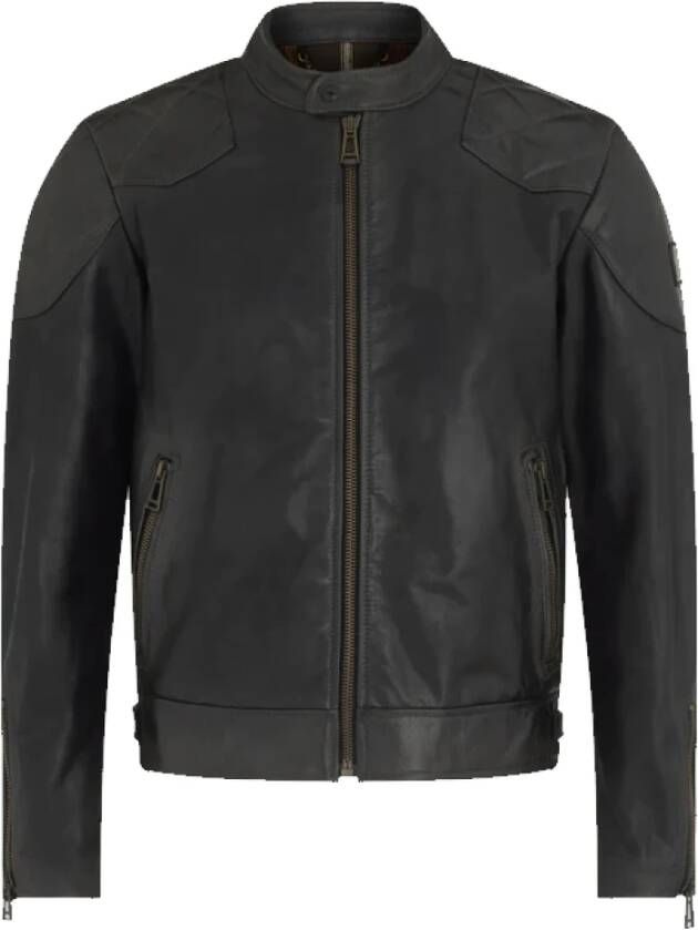 Belstaff Legacy Outlaw Gewaxt Leren Jas Zwart Heren