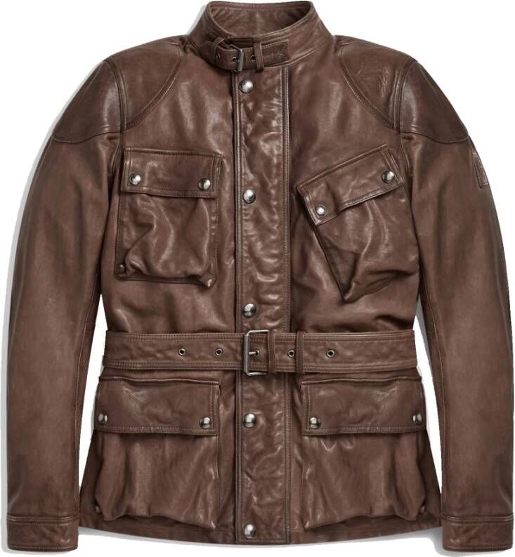 Belstaff Leather Jackets Bruin Heren
