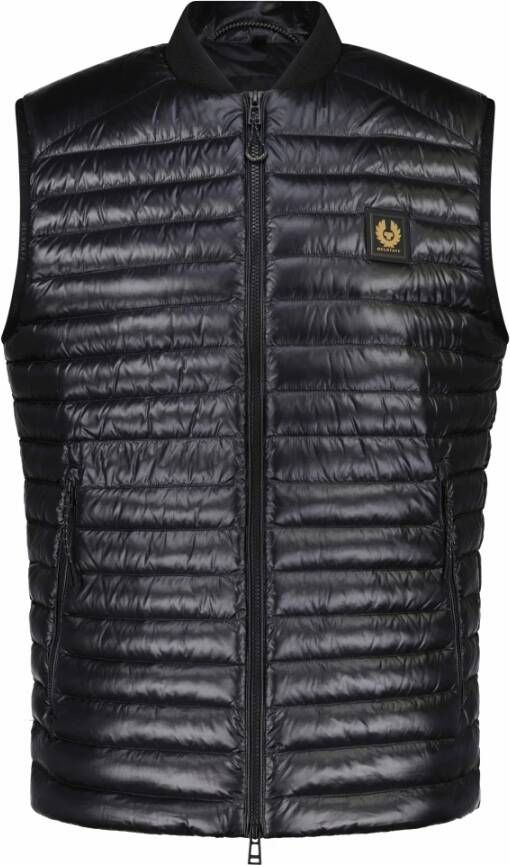Belstaff Logo Print Rits Vest voor Heren Zwart Heren