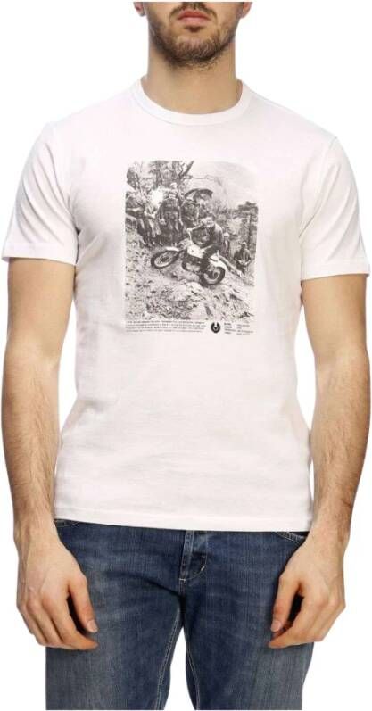 Belstaff Moderne Man Grafische Tee White Heren