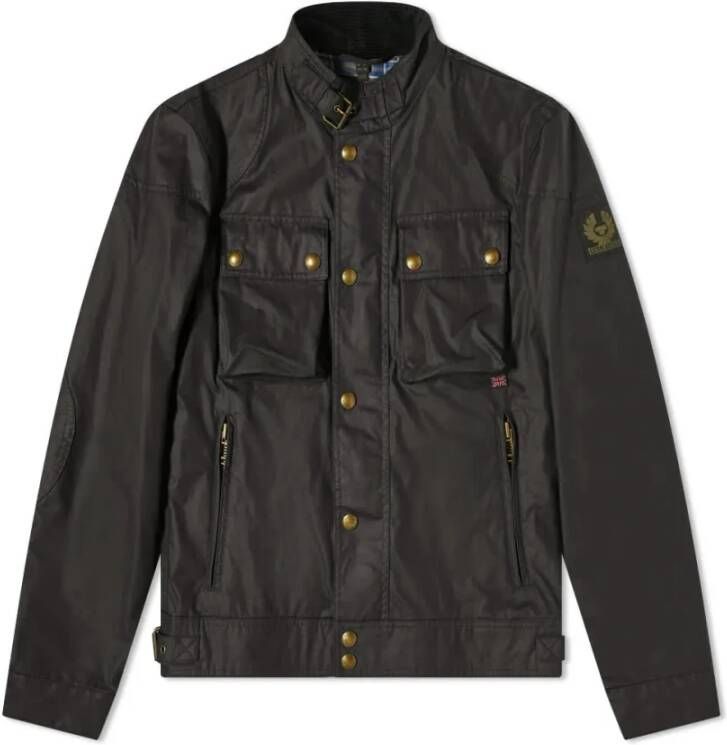 Belstaff Moderne Trialmaster Leren Jas Groen Heren
