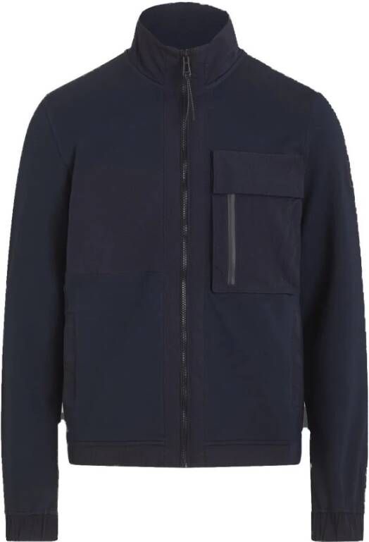 Belstaff Navy Zip-Through Sweatshirt Blauw Heren