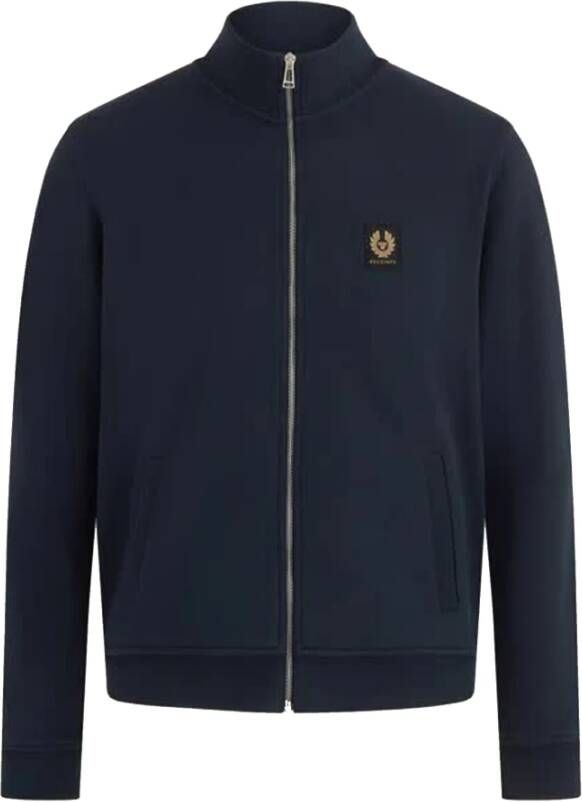 Belstaff Premium Donkerblauwe Zip-Through Sweatshirt Blauw Heren