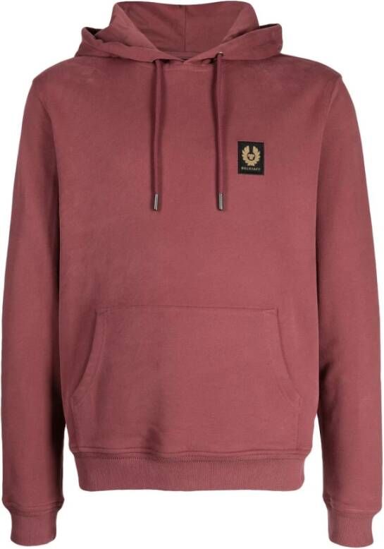 Belstaff Premium Patch Popover Hoody Purple Heren