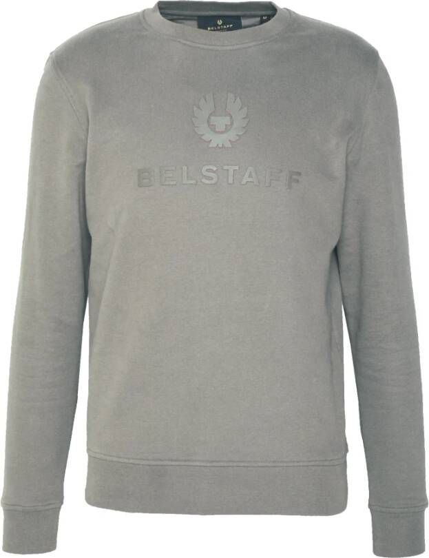 Belstaff Signature Granite Grey Pink Neon Sweatshirt Grijs Heren