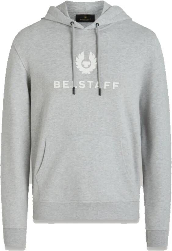 Belstaff Signature Sweatshirt Hoodie in Old Silver Grijs Heren