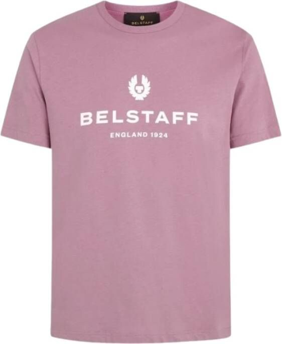 Belstaff Vintage Logo Katoenen Tee Roze Heren