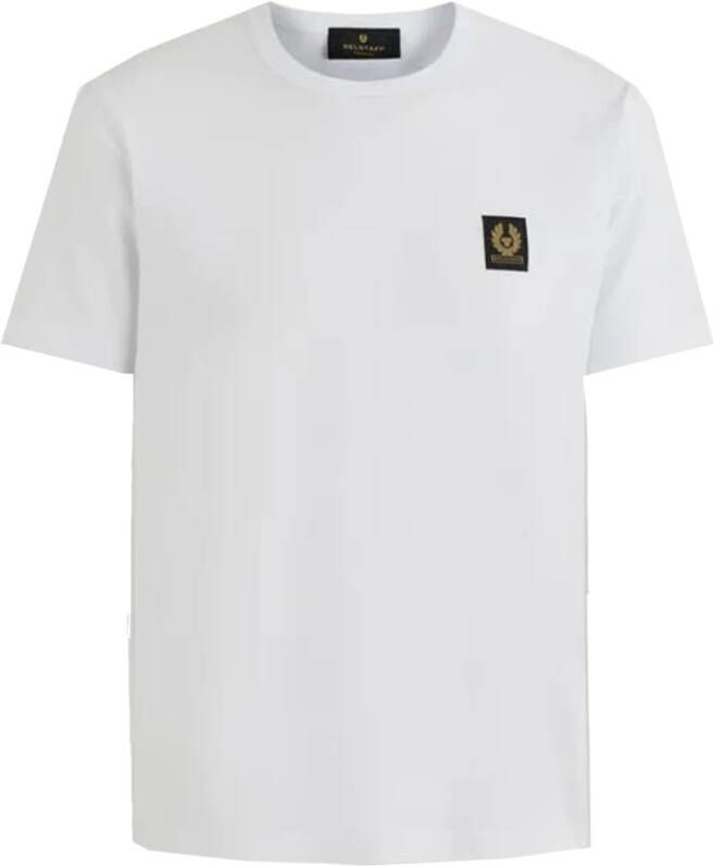 Belstaff Wit T-shirt met strakke snit en Phoenix-embleem White Heren