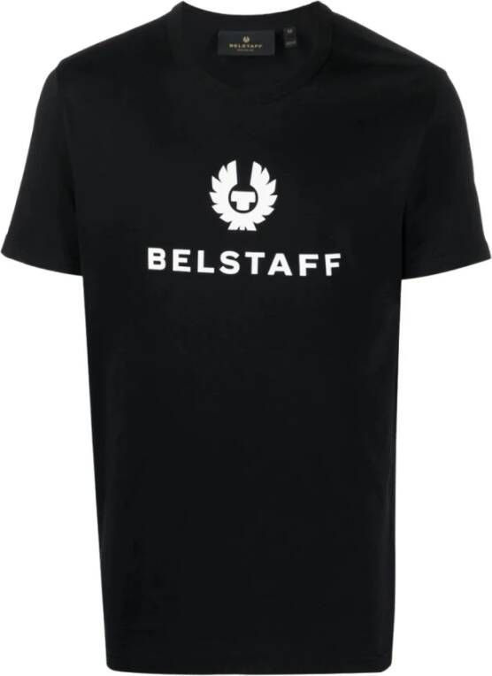 Belstaff Zwart Signature Tee met Phoenix Embleem Black Heren
