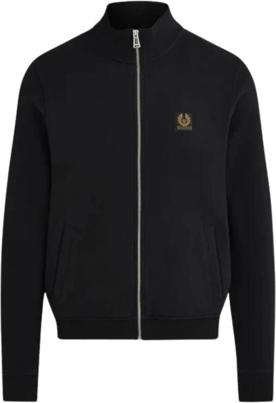 Belstaff Zwarte Sweatshirt met volledige rits Black Heren