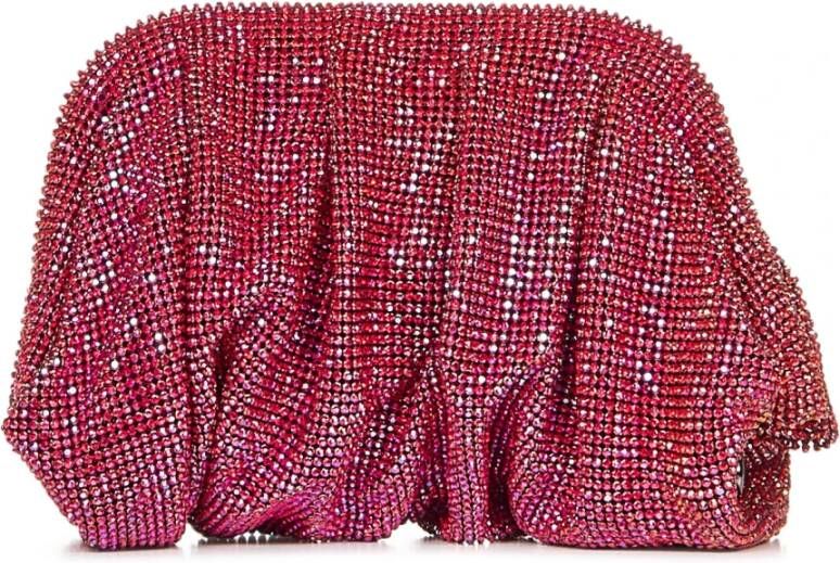 Benedetta Bruzziches Rode Aluminium Kristallen Clutch Elegant en Uniek Ontwerp Rood Dames