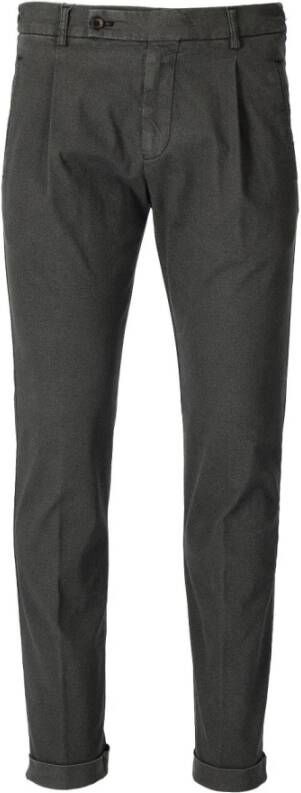 Berwich Retro Elax Ash grijze broek Grijs Heren