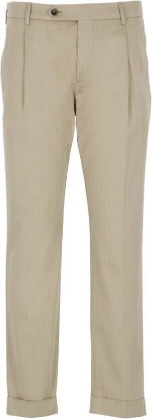 Berwich Slim-fit Trousers Beige Heren