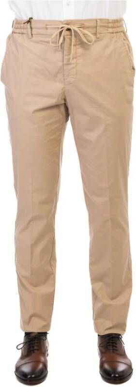 Berwich Slim-Fit Sabbia Suit Trousers Beige Heren