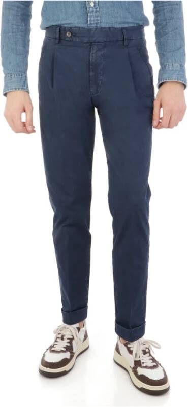 Berwich Trousers Blauw Heren