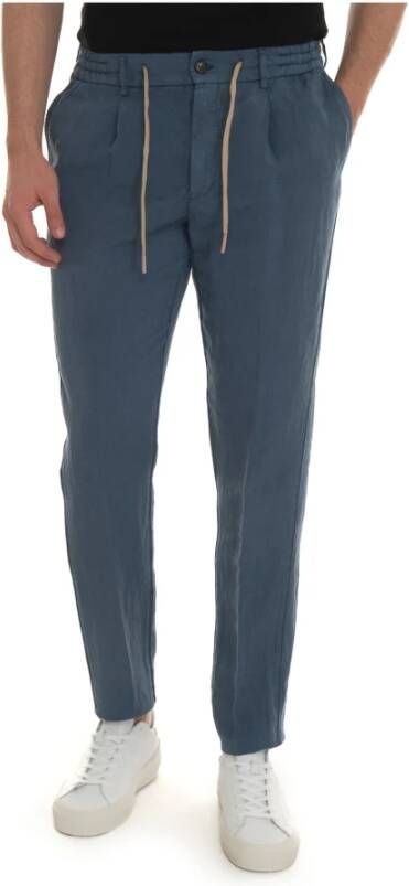 Berwich Trousers with lace tie Blauw Heren