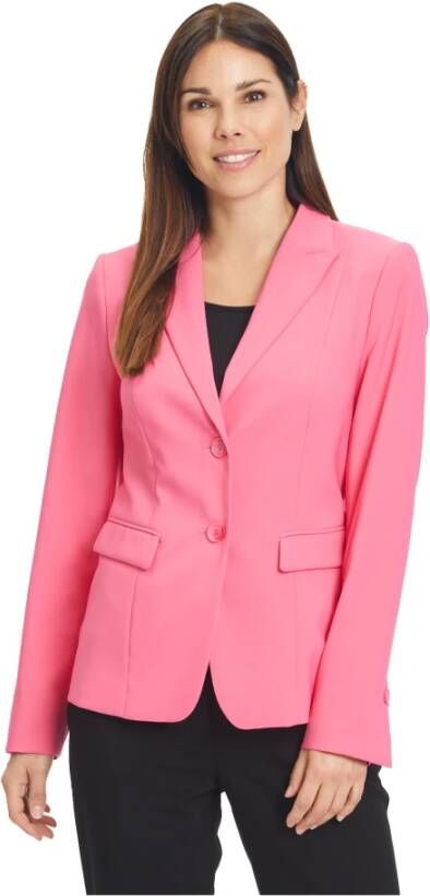 Betty Barclay 4208 1080 Fel Roze Stretch Blazer. Roze Dames