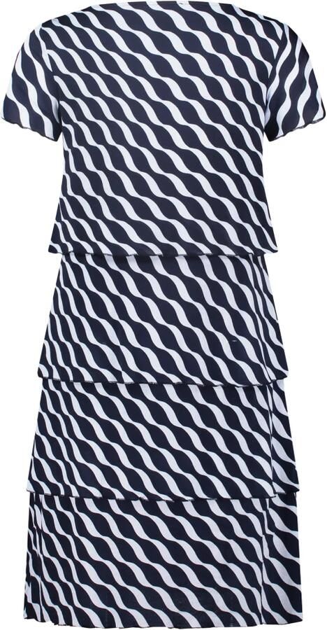 Betty Barclay Bloemenjurk met gelaagde mouwen Blue Dames