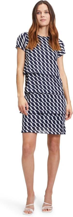 Betty Barclay Bloemenjurk met gelaagde mouwen Blue Dames - Foto 4