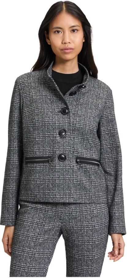 Betty Barclay Casual Blazer met Opstaande Kraag Black Dames