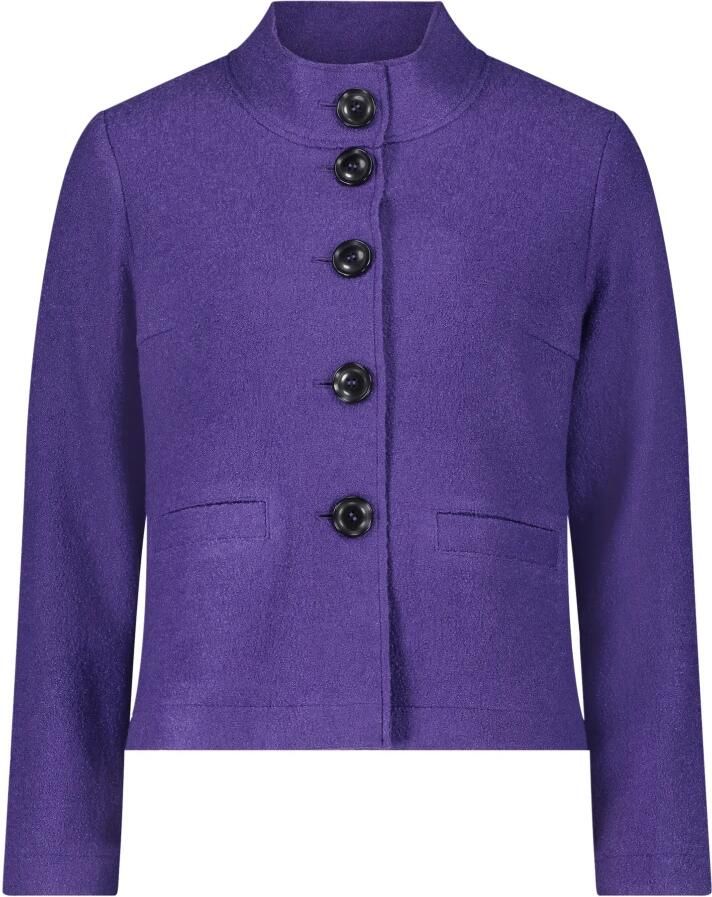 Betty Barclay Blazer van mix van viscose en wol met opstaande kraag - Foto 5