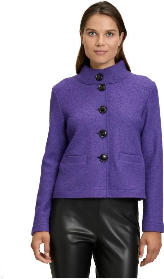 Betty Barclay Blazer van mix van viscose en wol met opstaande kraag - Foto 2