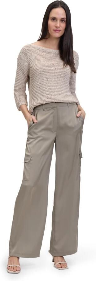 Betty Barclay Wide leg cargobroek met riemlussen - Foto 3