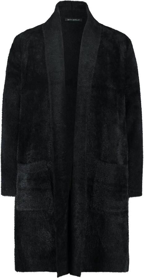 Betty Barclay Casual Gebreide Jas met Kraag Black Dames