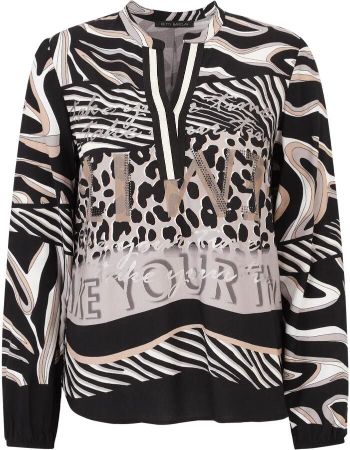 Betty Barclay Regular fit blouseshirt van viscose met tuniekkraag - Foto 6