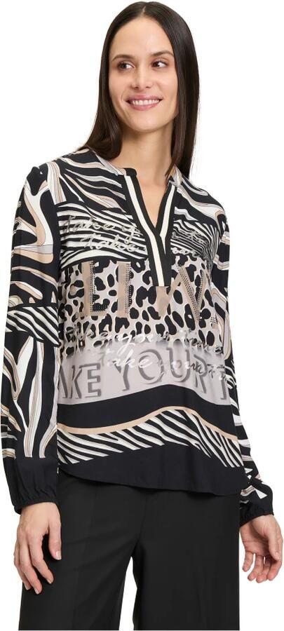 Betty Barclay Regular fit blouseshirt van viscose met tuniekkraag - Foto 3