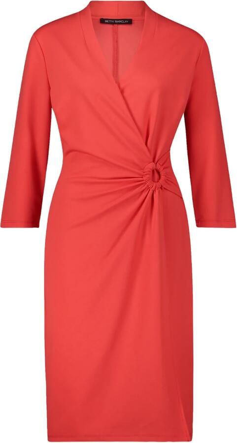 Betty Barclay Elegant Jerseyjurk met Ruches Red Dames