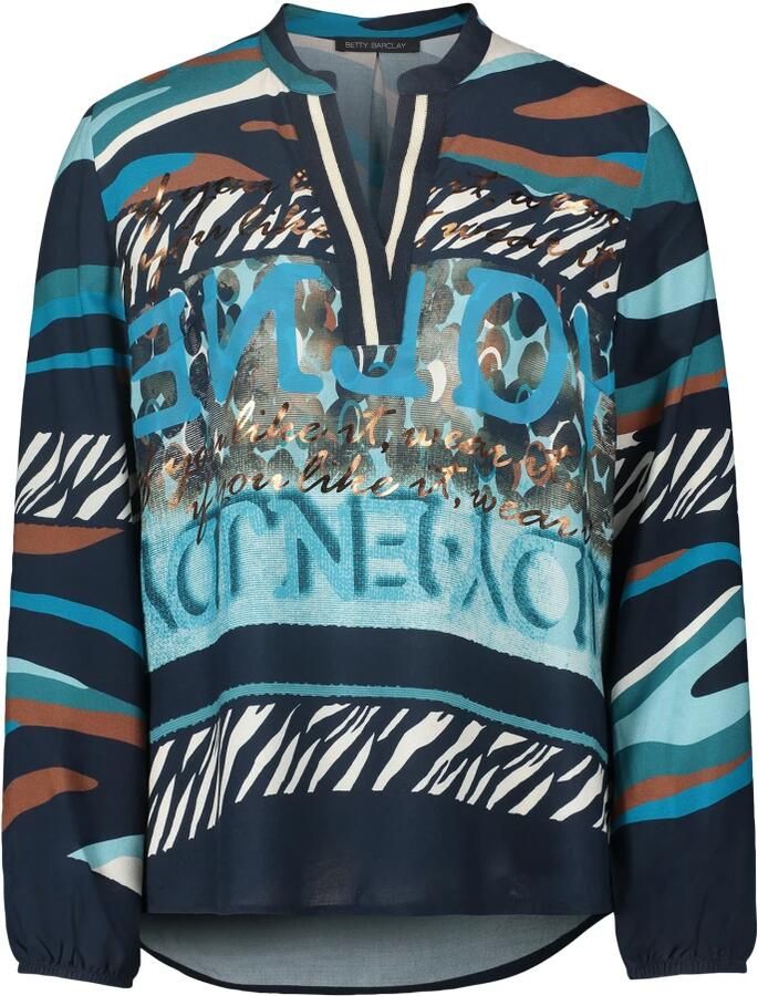 Betty Barclay Elegant Stand-Up Collar Blouse Multicolor Dames - Foto 5