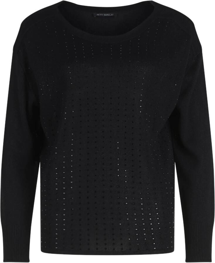 Betty Barclay Elegante Fijngebreide Trui met Strass Black Dames - Foto 4