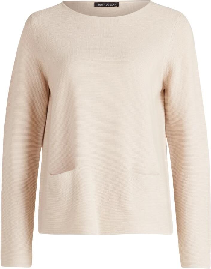 Betty Barclay Fijngebreide trui met zakken Beige Dames - Foto 4