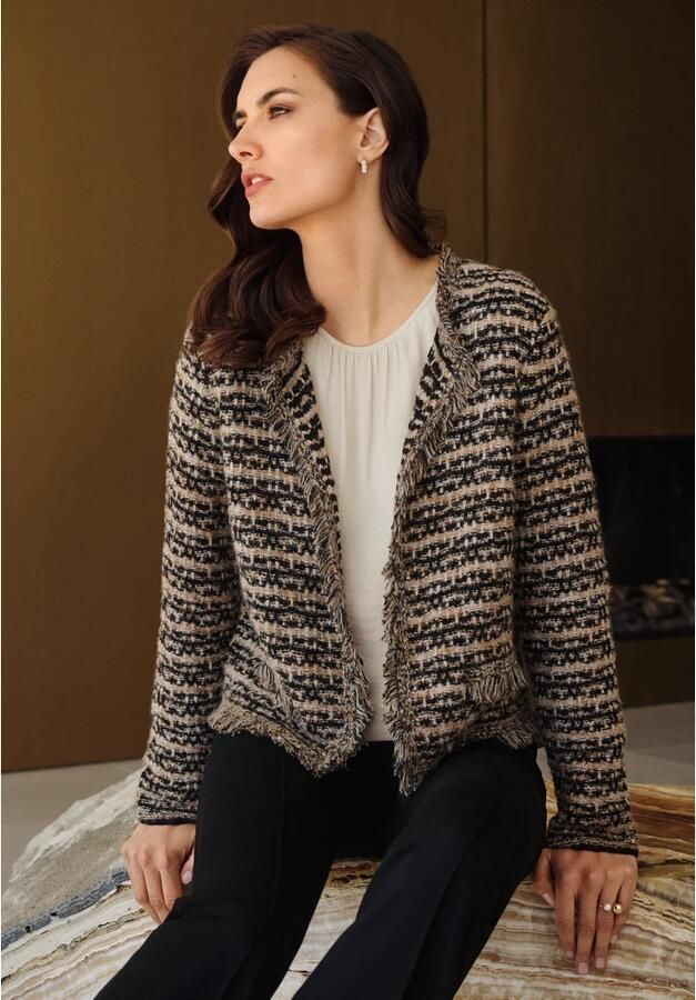 Betty Barclay Gebreide cardigan in bouclélook