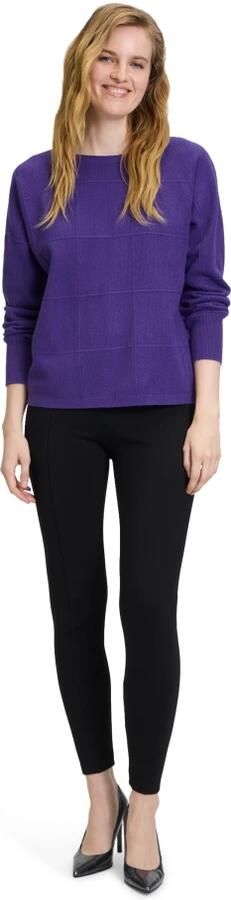 Betty Barclay Geruite Fijngebreide Trui Purple Dames - Foto 3