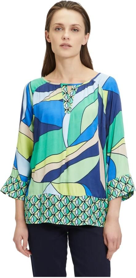 Betty Barclay Gestippelde instapblouse met gerimpelde V-hals Multicolor Dames - Foto 2