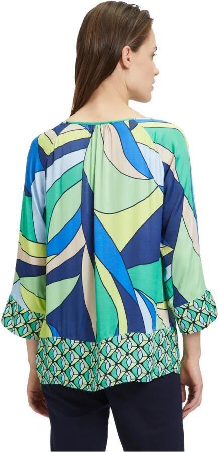 Betty Barclay Gestippelde instapblouse met gerimpelde V-hals Multicolor Dames - Foto 3