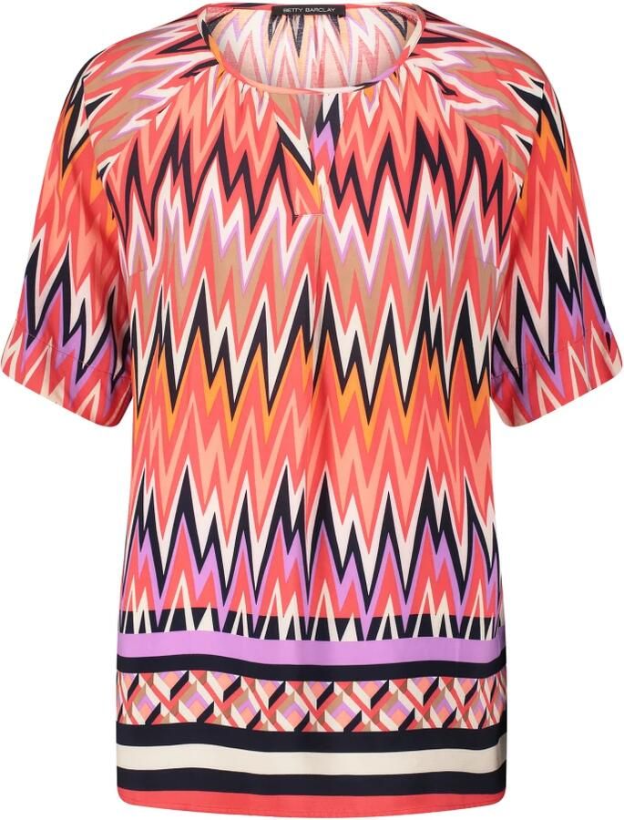 Betty Barclay Gestippelde slipblouse met gerimpelde V-hals Multicolor Dames - Foto 4