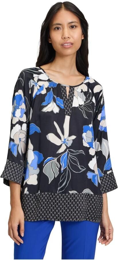 Betty Barclay Gestippelde slipblouse met gerimpelde V-hals Multicolor Dames - Foto 3