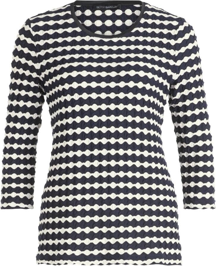 Betty Barclay Gestreept Basic Shirt met 3 4 Mouwen Blue Dames