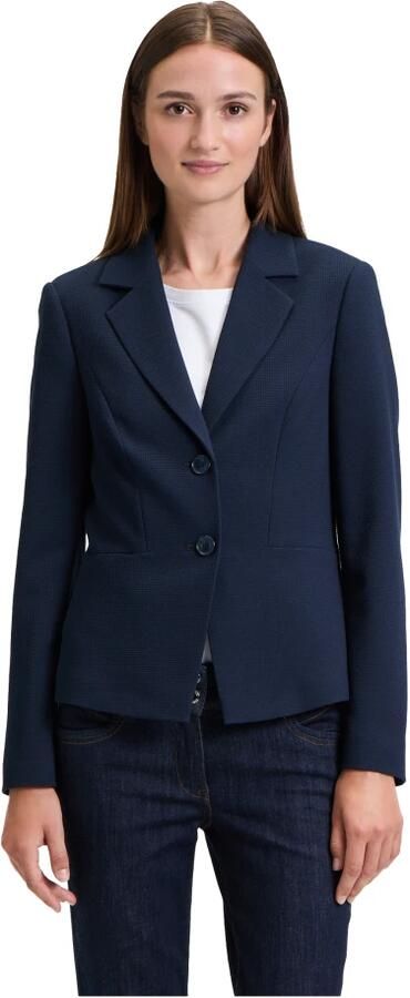 Betty Barclay Getailleerde Blazer Lange Mouw Blue Dames