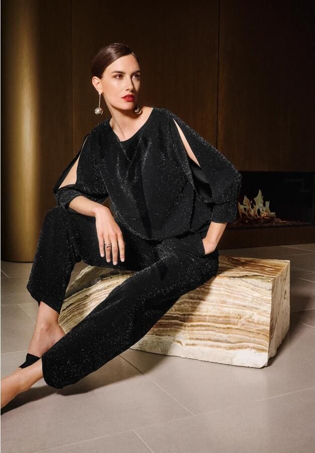 Betty Barclay Glitter Oversized Shirt met Cut-Outs Black Dames - Foto 5