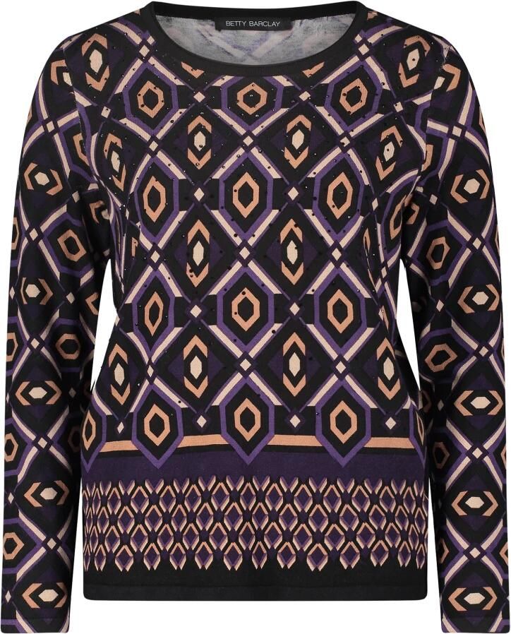 Betty Barclay Grafische Print Fijngebreide Trui Multicolor Dames - Foto 5