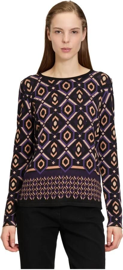 Betty Barclay Grafische Print Fijngebreide Trui Multicolor Dames - Foto 2