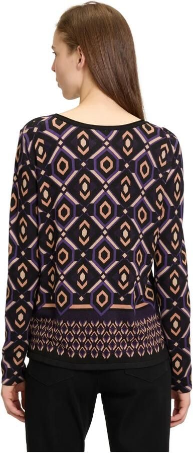 Betty Barclay Grafische Print Fijngebreide Trui Multicolor Dames - Foto 3