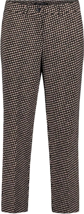 Betty Barclay Grafische Print Relaxed Fit Businessbroek Black Dames - Foto 6